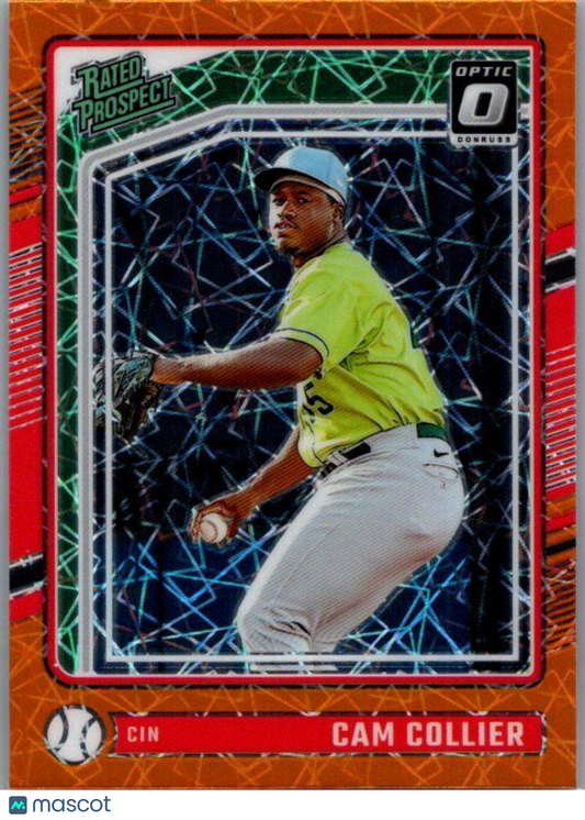 2024 Donruss #185 Cam Collier Optic Orange Velocity Prizm