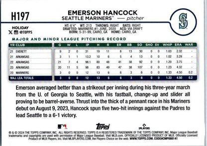 2024 Topps Holiday #H197 Emerson Hancock