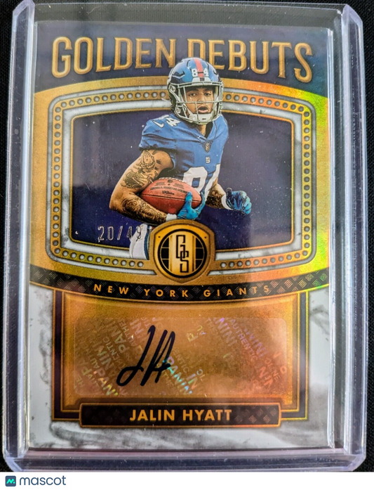 JALIN HYATT 2023 GOLD STANDARD #GD-18 GOLDEN DEBUTS AUTOGRAPH AUTO /49