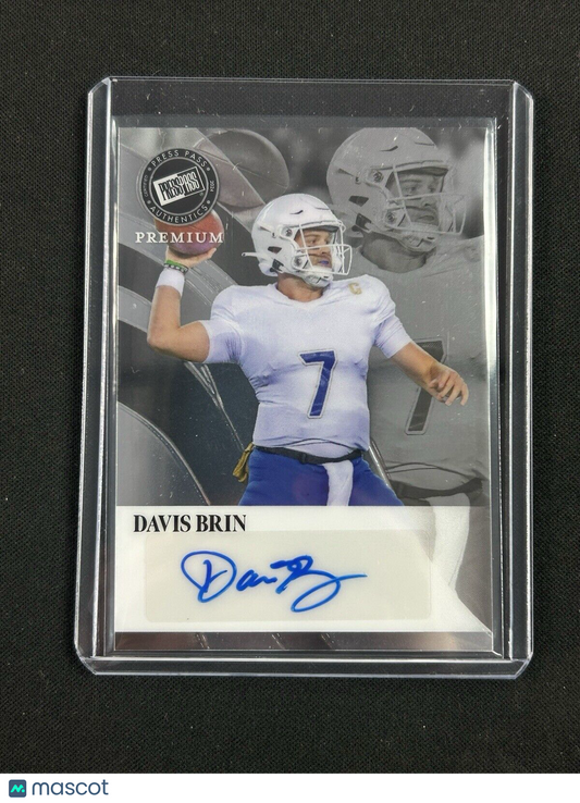 2024 Press Pass Premium #RA-DB1 Davis Brin Auto /49