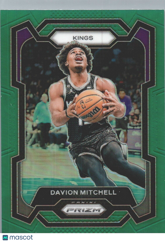 2023-24 Panini Prizm - Green Prizm #227 Davion Mitchell