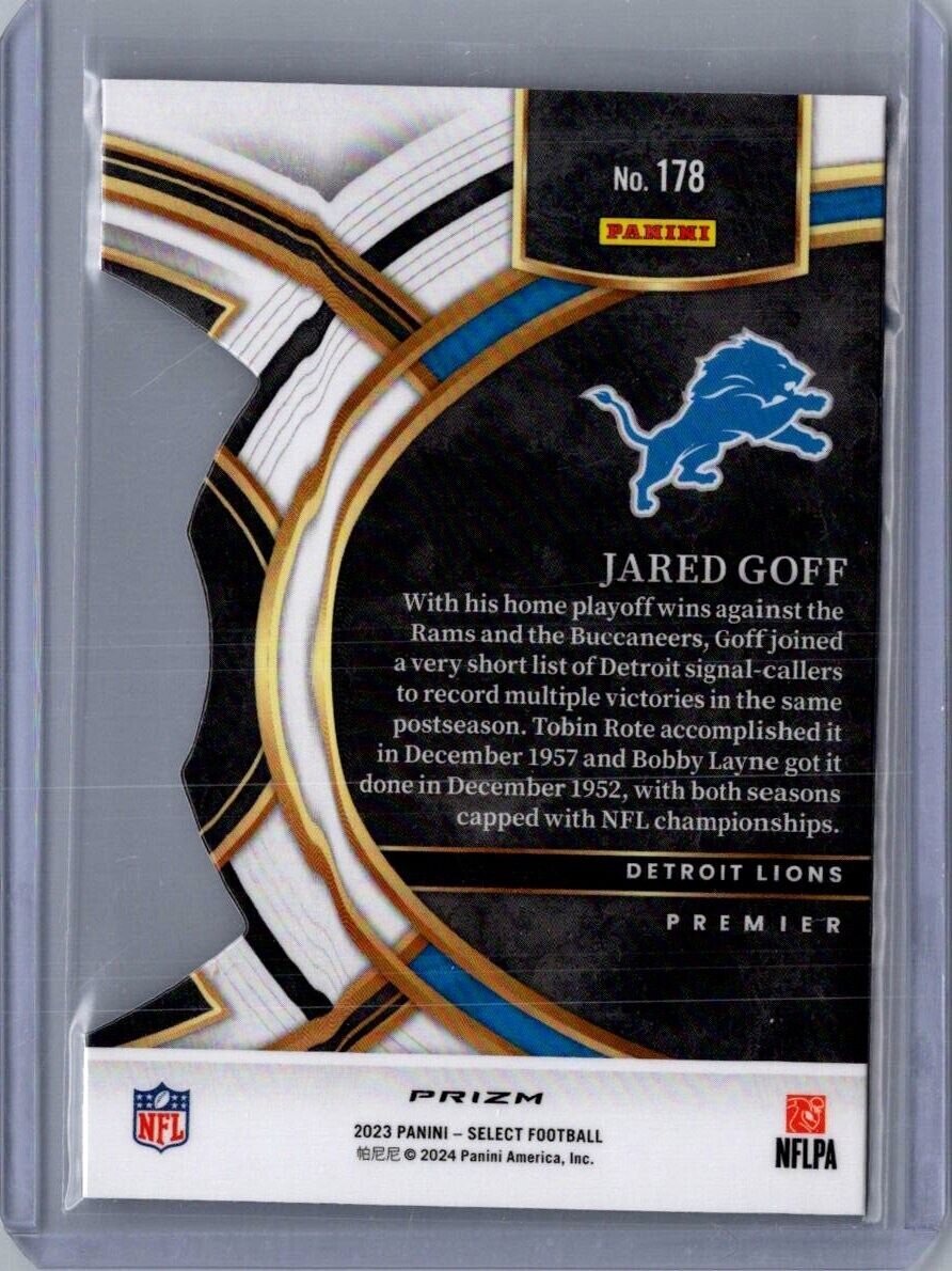 2023 Panini Select Red, White and Blue die cut Jared Goff #299