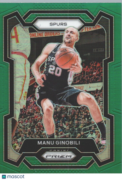 2023-24 Panini Prizm - Green Prizm #190 Manu Ginobili