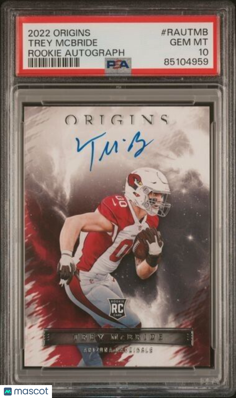 2022 Origins Rookie Autographs #RAUTMB Trey McBride PSA GEM MT 10