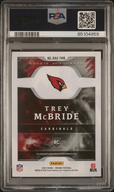 2022 Origins Rookie Autographs #RAUTMB Trey McBride PSA GEM MT 10