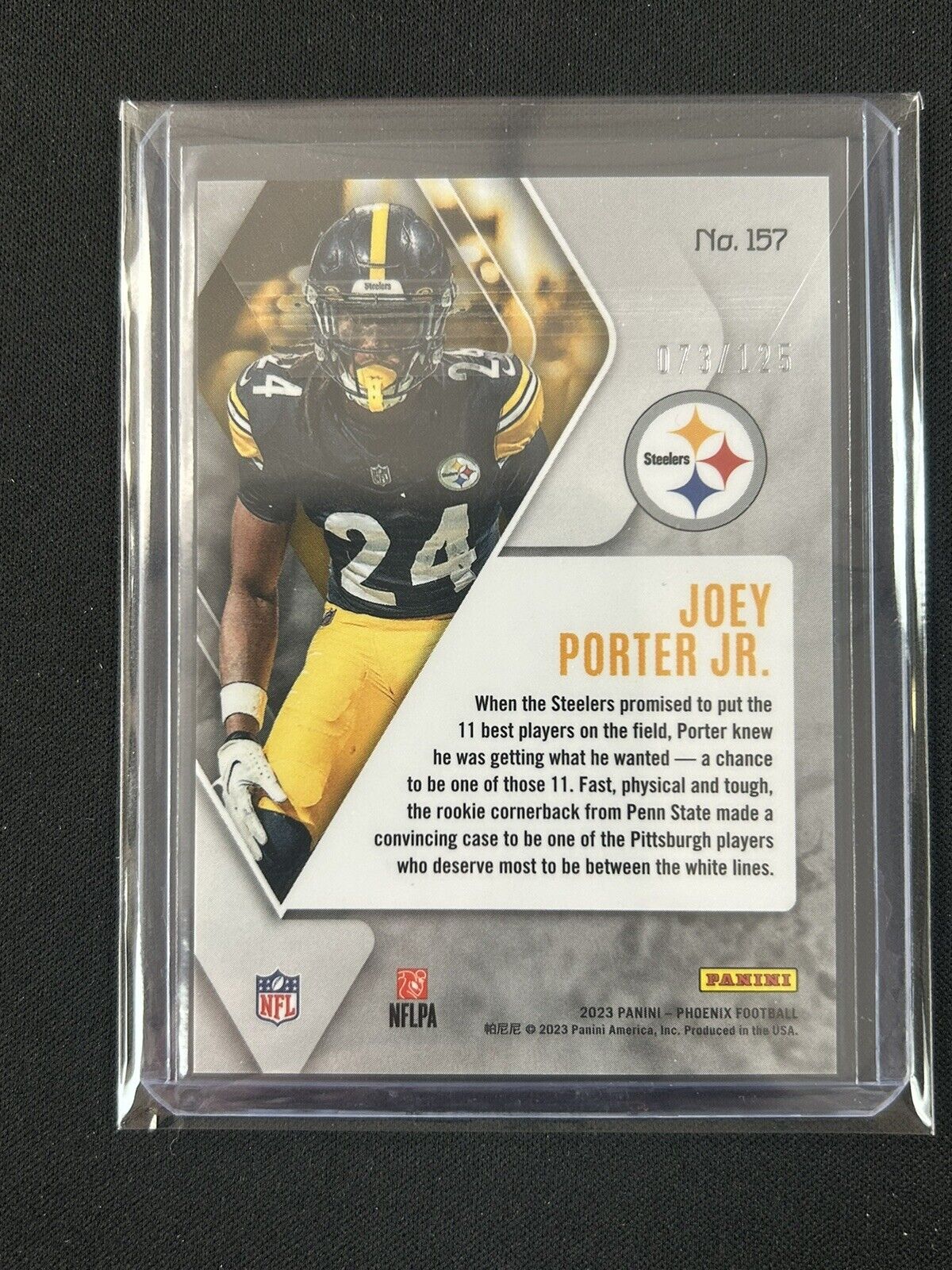 2023 Panini Phoenix Joey Porter Jr Red Seismic Rookie RC /199 Steelers