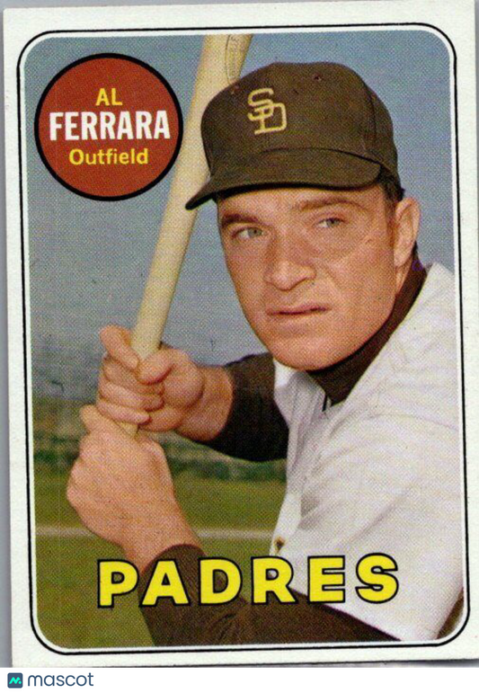 1969 Topps #452b Al Ferrara first name in white