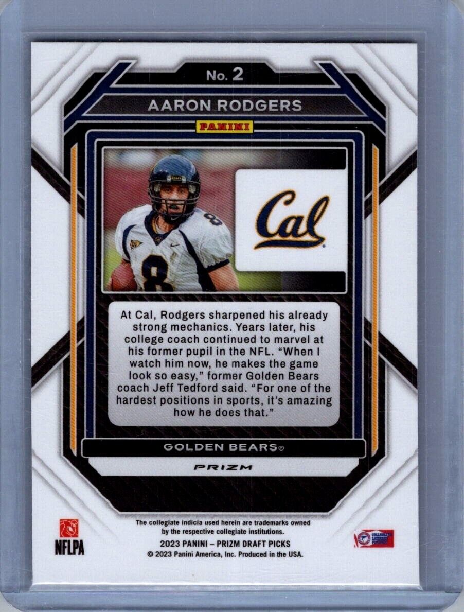 2023 Panini Prizm Draft Picks - Gold Ice Prizm #2 Aaron Rodgers