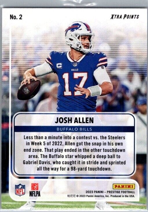 2023 Panini Prestige - For the Record #2 Josh Allen