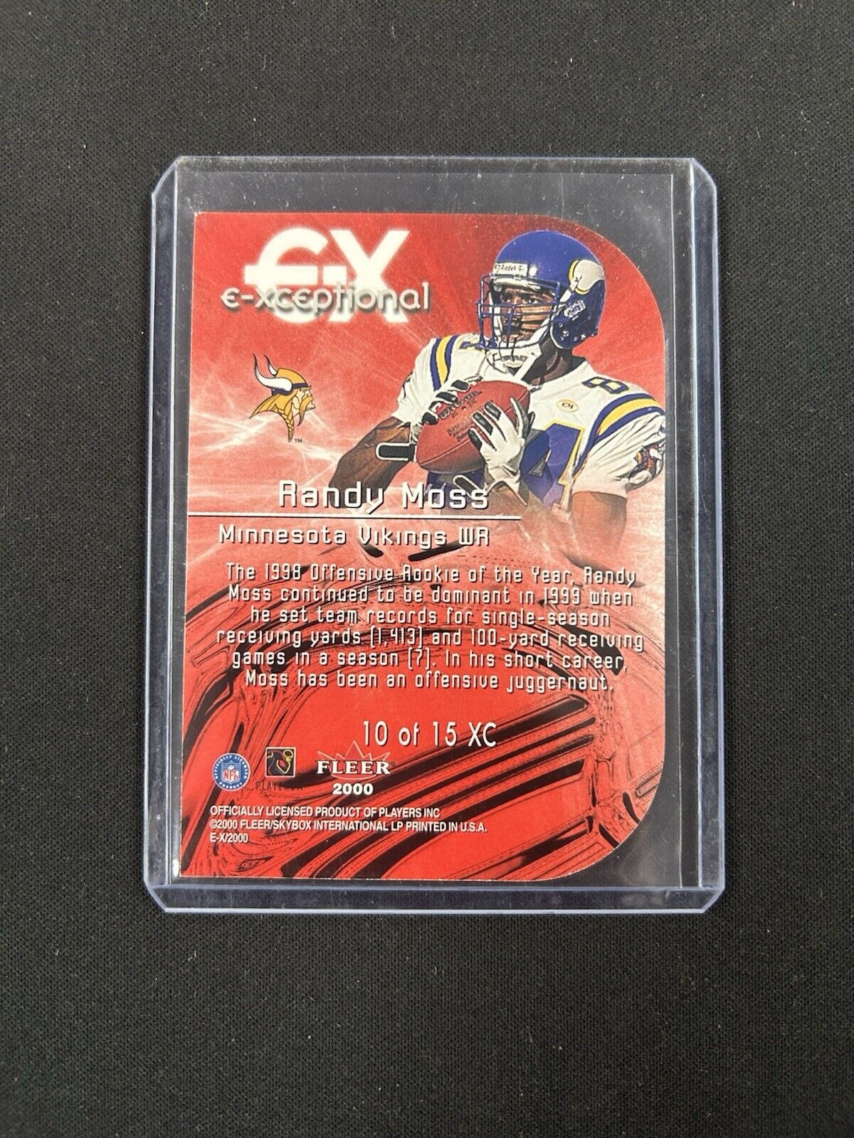 2000 Fleer eX Die Cut Exceptional E-xceptional Randy Moss