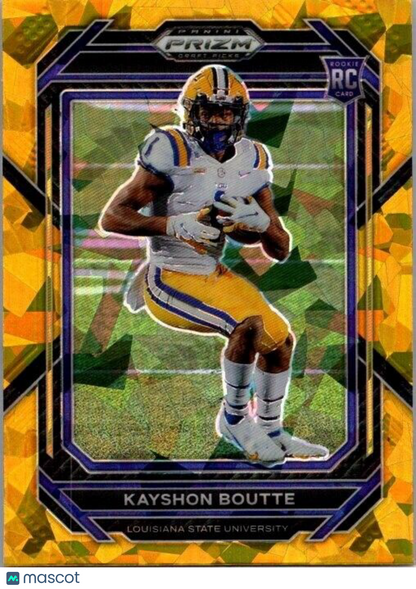 2023 Panini Prizm Draft Picks - Gold Ice Prizm #137 Kayshon Boutte (RC)