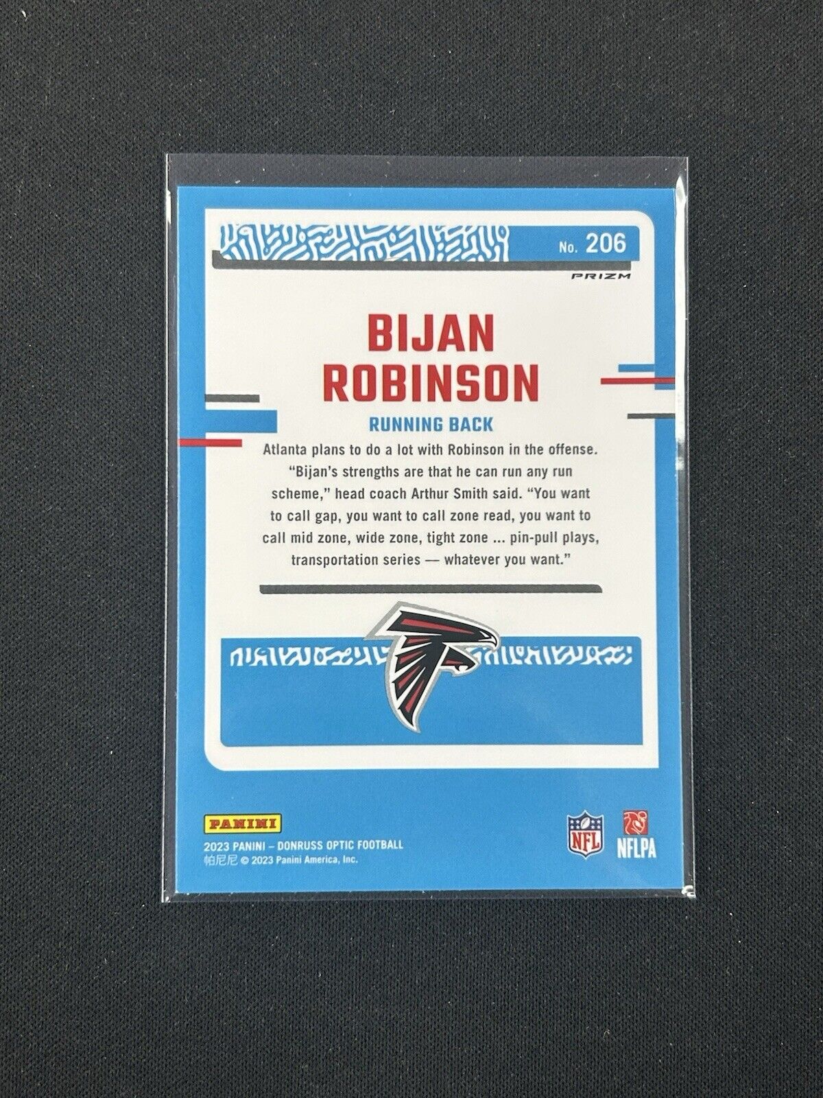 2023 Donruss Optic Rookie Stars Prizm #206 Bijan Robinson RC