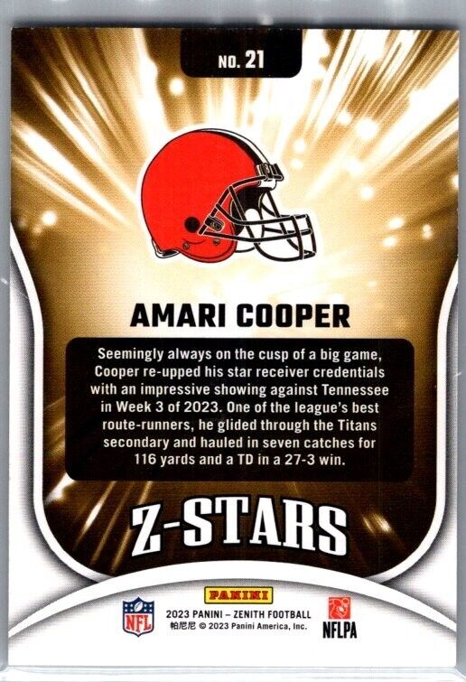 2023 Panini Zenith - Z-Stars #21 Amari Cooper