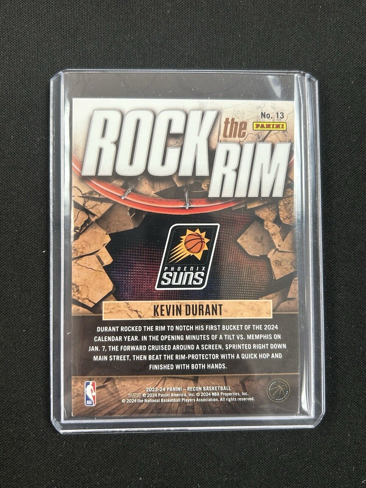 2023 Panini Recon Rock the Rim Kevin Durant /75