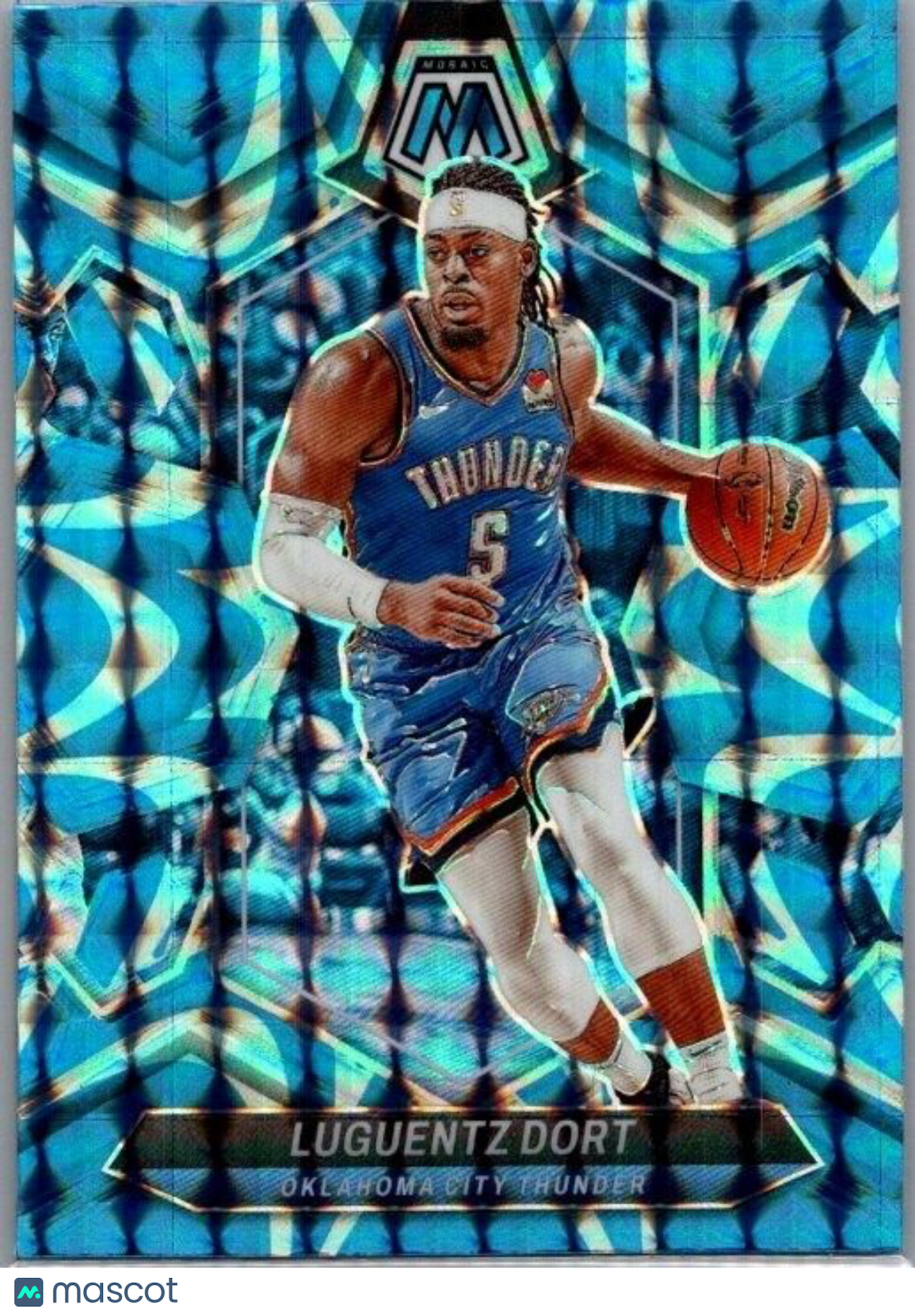 2023-24 Panini Mosaic - Reactive Blue Mosaic Prizm #191 Luguentz Dort