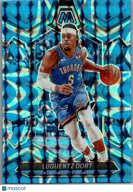 2023-24 Panini Mosaic - Reactive Blue Mosaic Prizm #191 Luguentz Dort