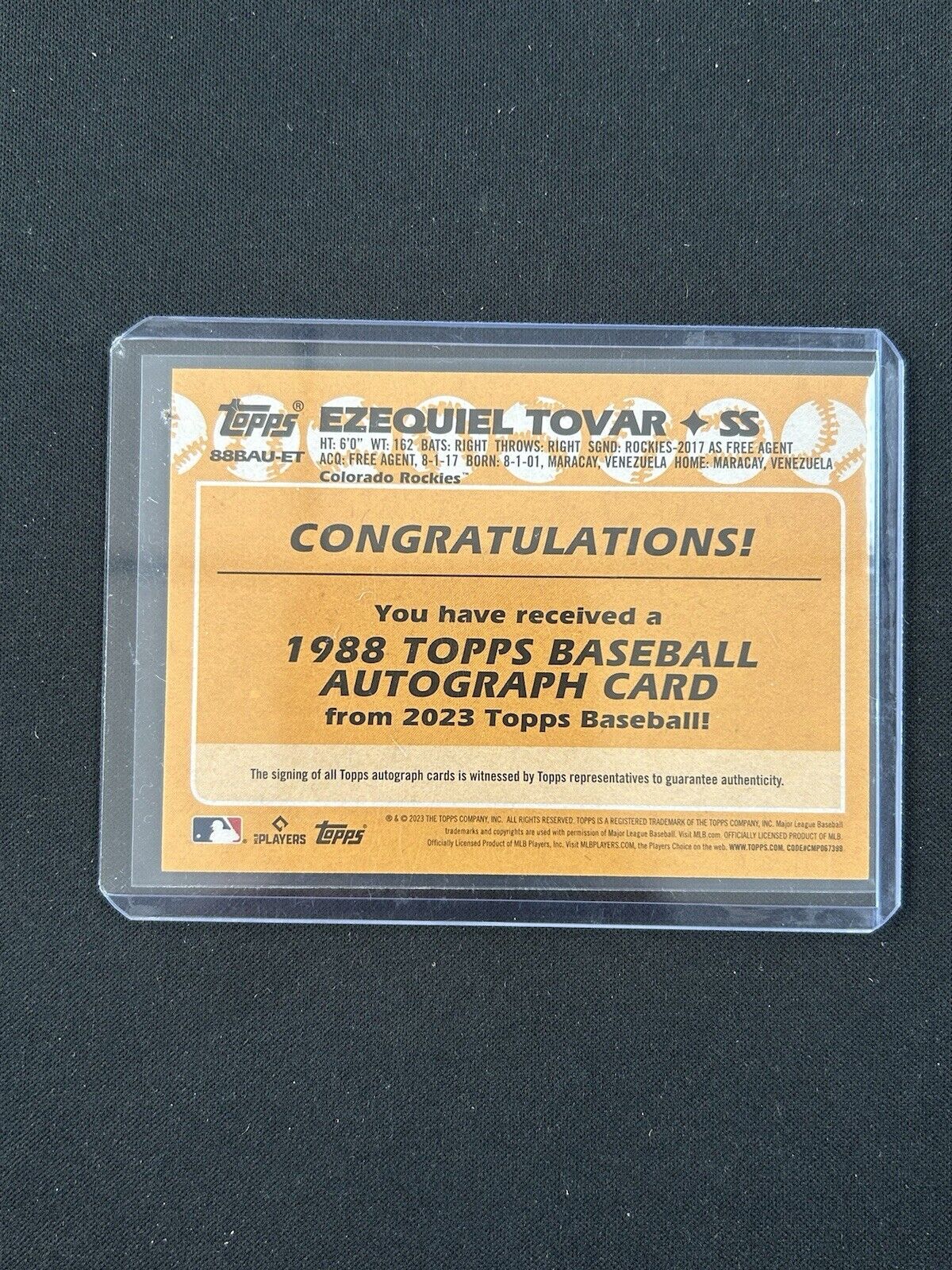 2023 Topps Update Series - 1988 Topps Baseball Autographs #88BAU-ET Ezequiel...