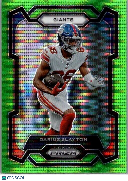 2023 Panini Prizm - #220 Darius Slayton Neon Green Pulsar