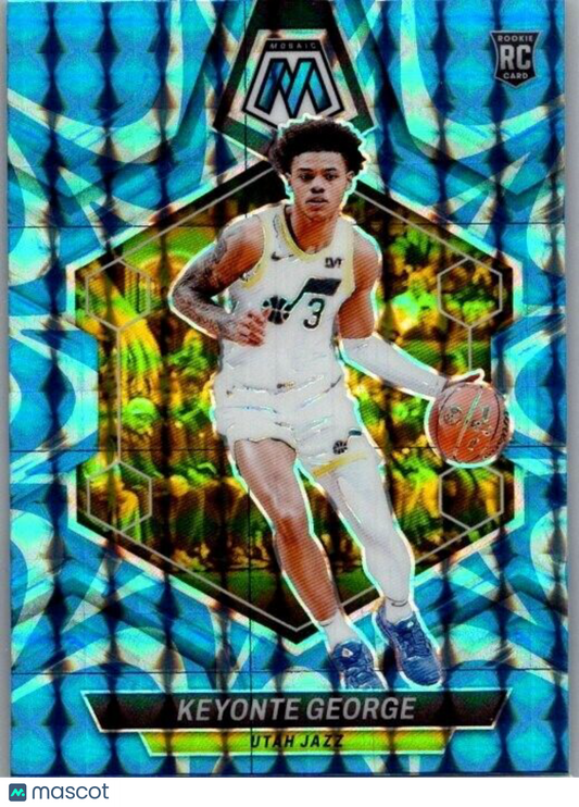 2023-24 Panini Mosaic - Rookies #222 Keyonte George (RC) Blue Reactive