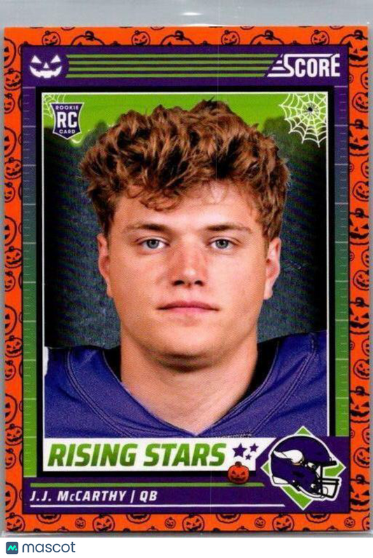 2024 Score-A-Treat #19 J.J. McCarthy A-Treat - Rising Stars Orange Pumpkin