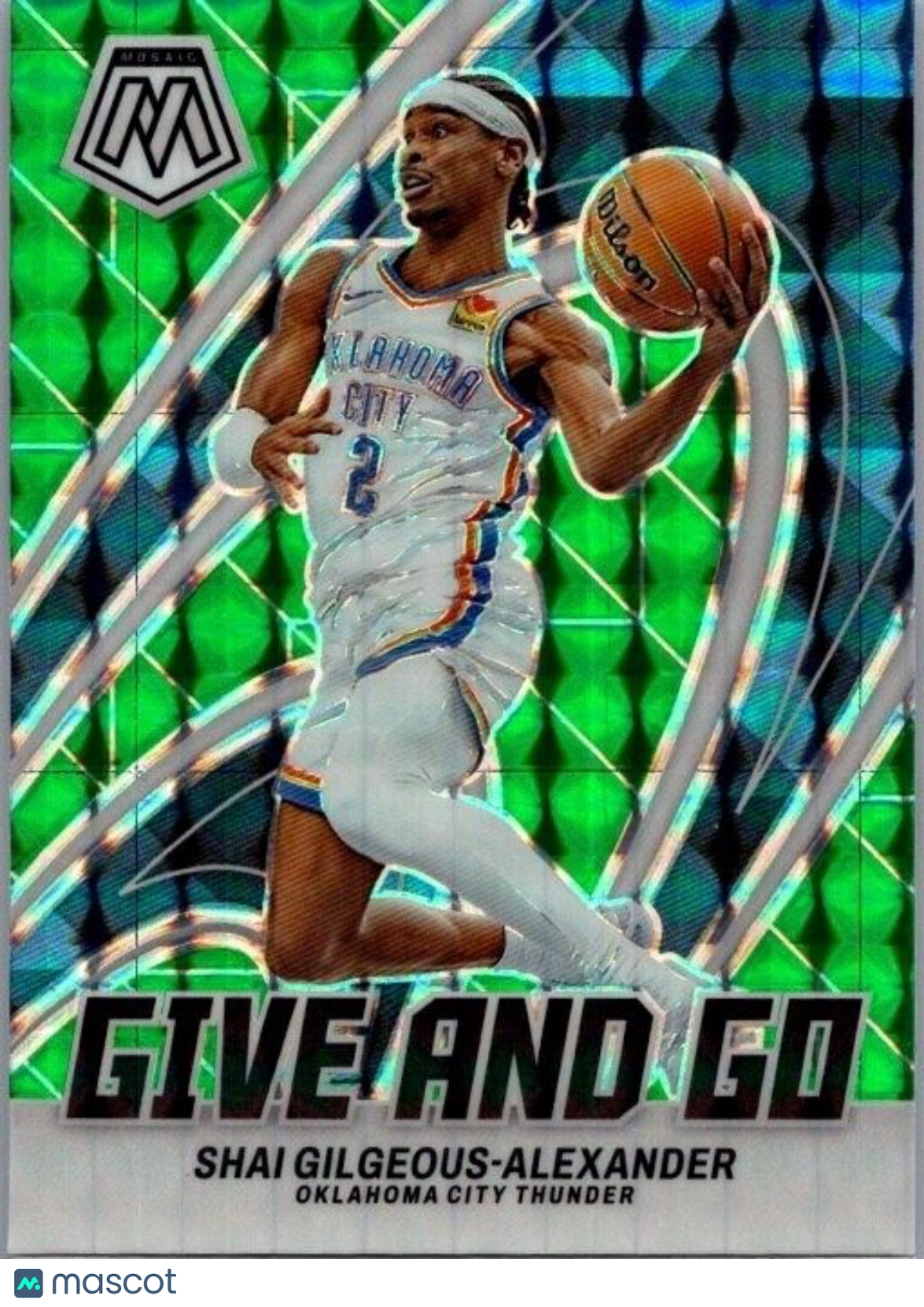 2023-24 Panini Mosaic - Give and Go #5 Shai Gilgeous-Alexander Green Mosaic Priz