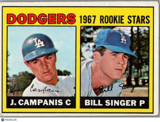 1967 Topps #12 Dodgers 1967 Rookie Stars (Jimmy Campanis / Bill Singer)