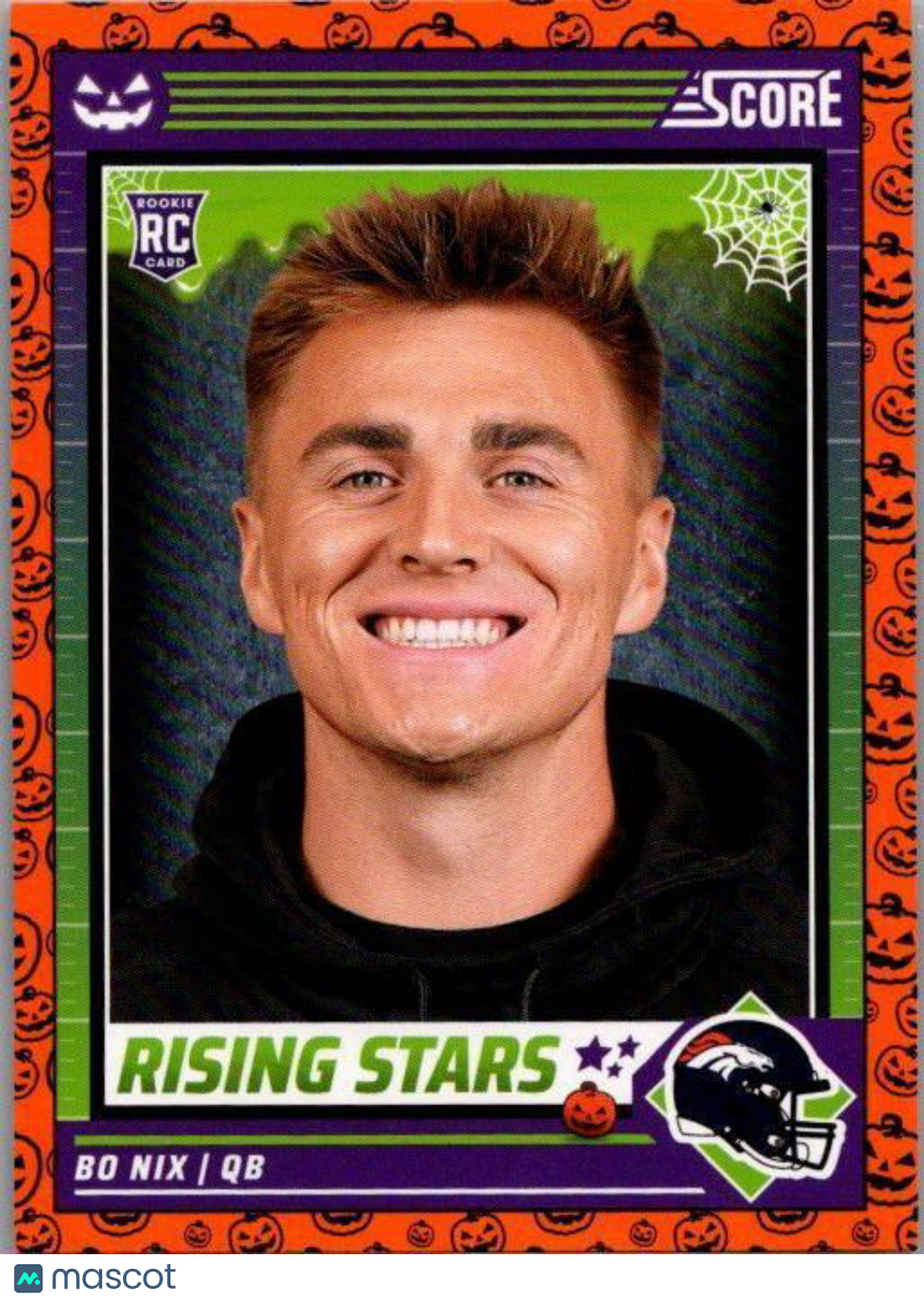 2024 Score-A-Treat #4 Bo Nix A-Treat - Rising Stars Orange Pumpkin