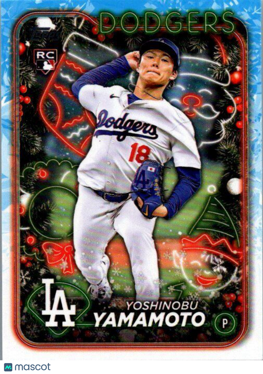 2024 Topps Holiday #H88 Yoshinobu Yamamoto