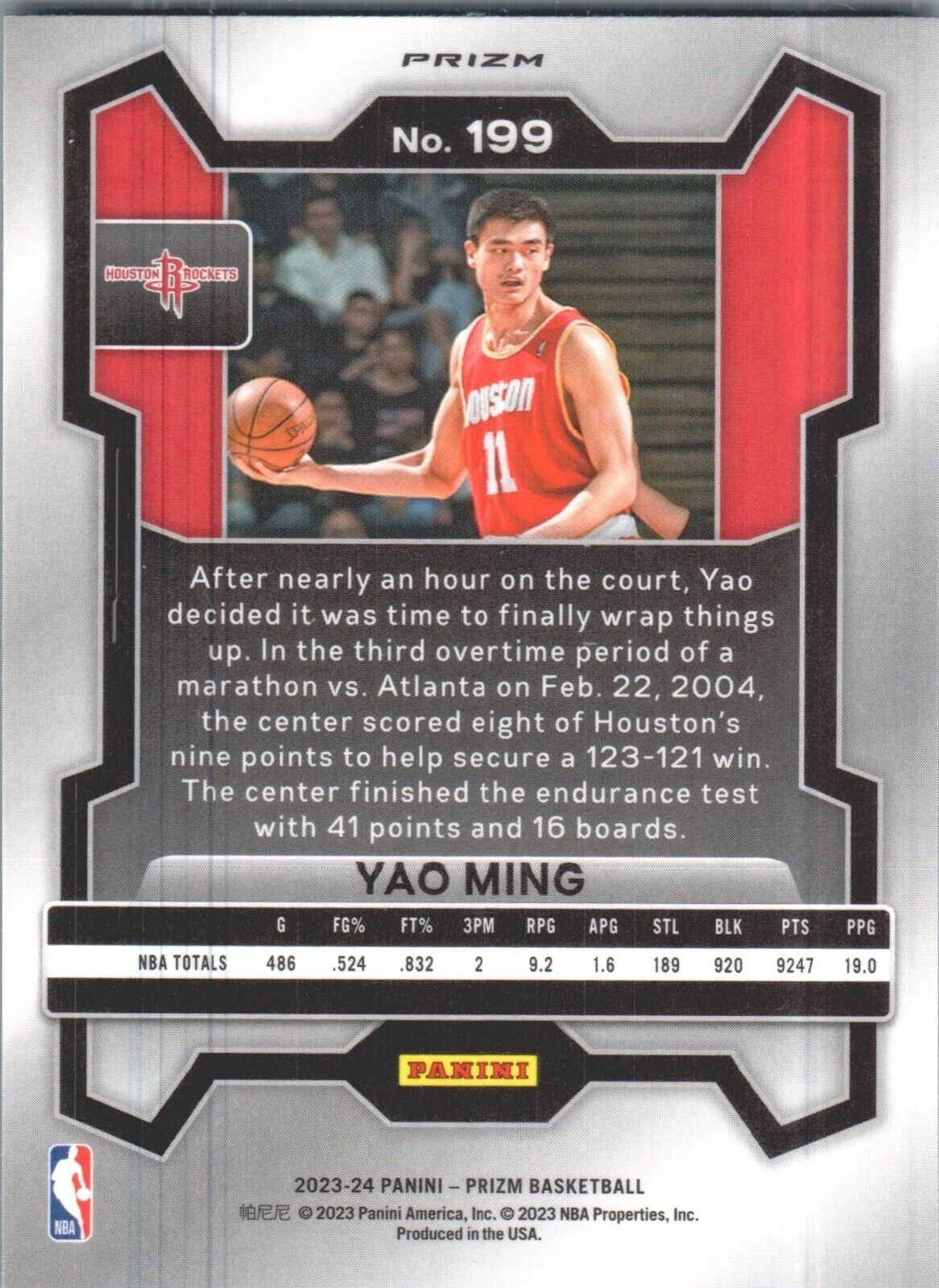 2023-24 Panini Prizm - Green #199 Yao Ming