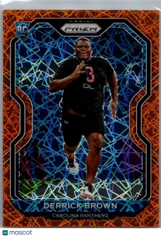 2020 Panini Prizm - Rookie Lazer Prizm #365 Derrick Brown (RC)