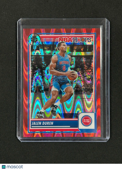 2023-24 Panini NBA Hoops Premium Stock Red Lava #274 Jalen Duren /199