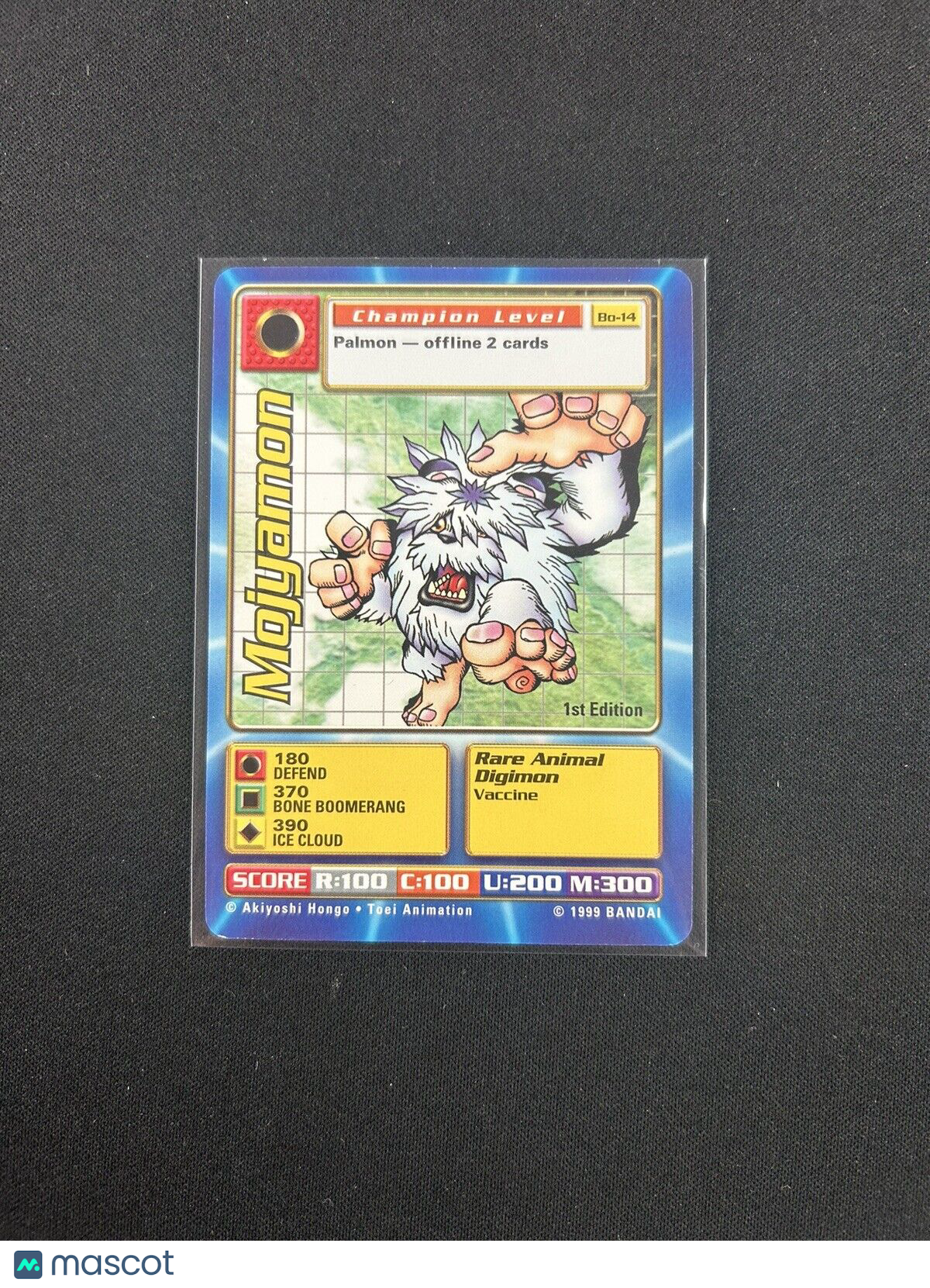 1st Edition Mojyamon Champion Level Bo-14 DIGIMON CARD 1999 BANDAI