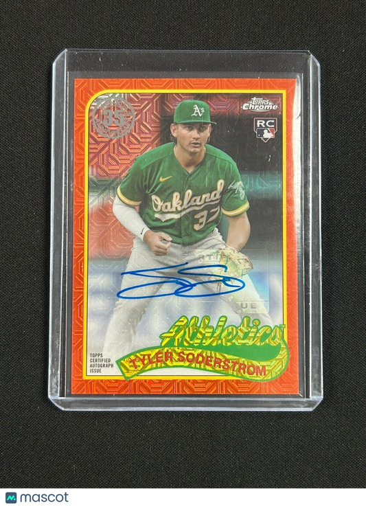 2024 Topps Chrome - Rookie Autographs Orange Refractor #RA-TSO Tyler Soderstrom