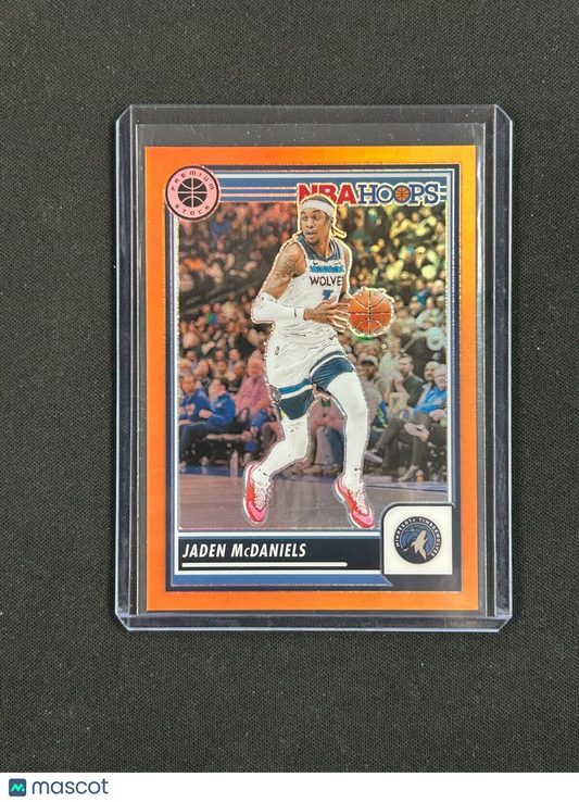 2023-24 Panini NBA Hoops Premium Stock Orange #128 Jaden McDaniels /299