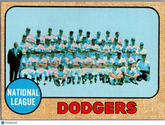 1968 Topps #168 Dodgers Team VG/EX