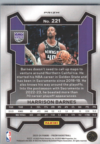 2023-24 Panini Prizm - Ice Prizm #221 Harrison Barnes