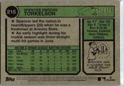 2023 Topps Heritage #215 Spencer Torkelson Chrome #/999