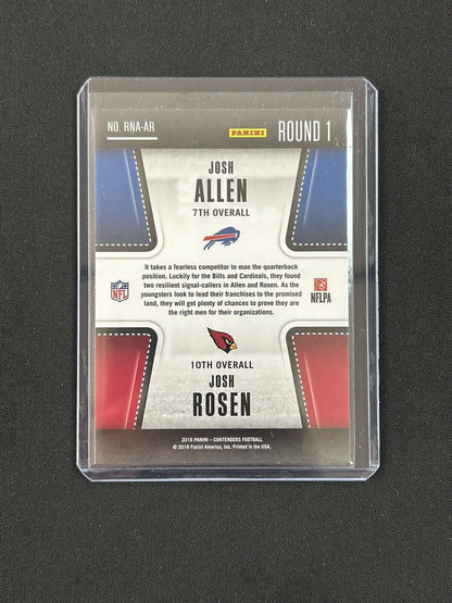 2018 Panini Contenders - Josh Allen / Rosen Rookie Round Numbers #RNA-AR