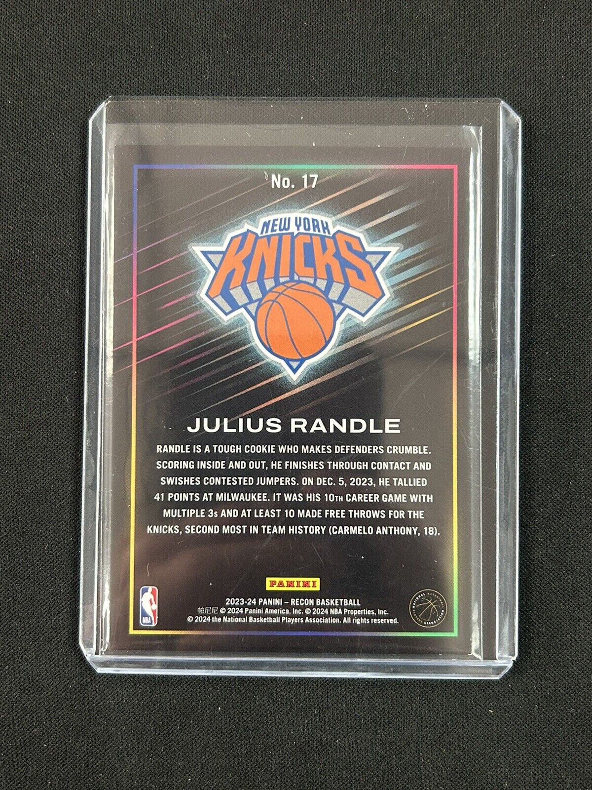 2023 Panini Recon Blue Julius Randle /99