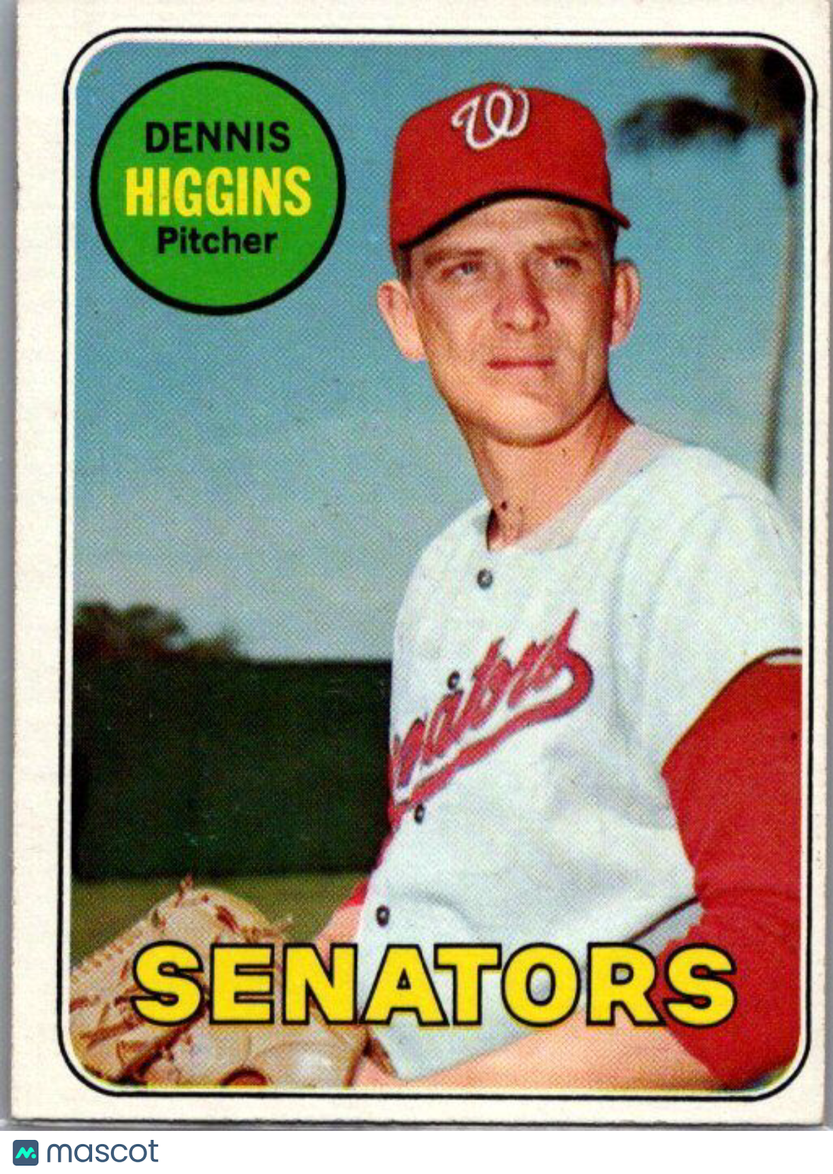 1969 Topps #441a Dennis Higgins last name in yellow