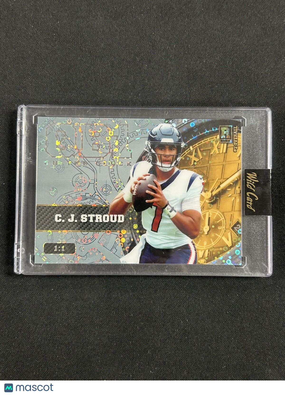 2023 Wild Card #OCW-CS2 C.J. Stroud QB1 Silver & Gold Watch 1/1 Rookie Texans