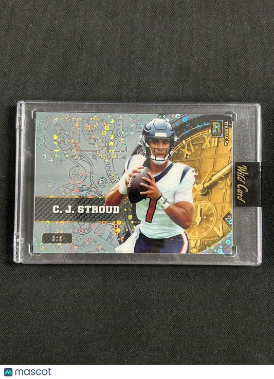 2023 Wild Card #OCW-CS2 C.J. Stroud QB1 Silver & Gold Watch 1/1 Rookie Texans