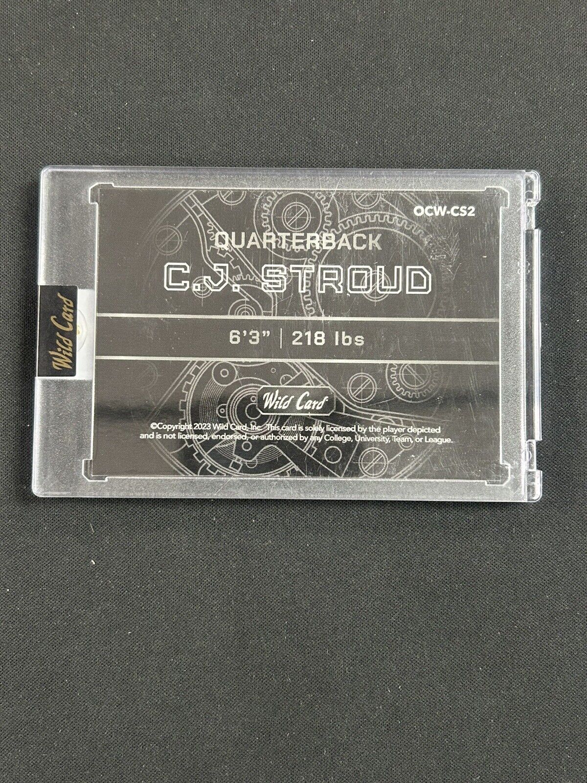 2023 Wild Card #OCW-CS2 C.J. Stroud QB1 Silver & Gold Watch 1/1 Rookie Texans