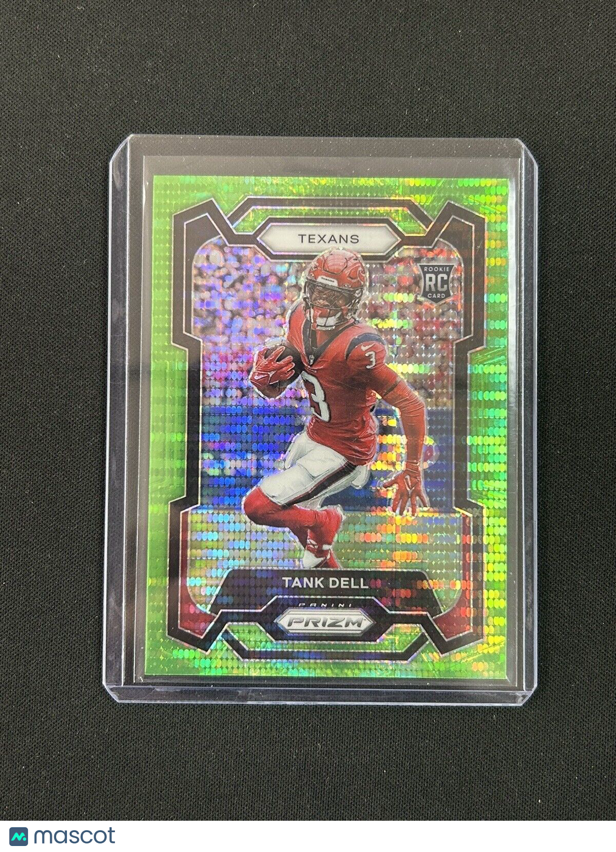 2023 Panini Prizm Football Tank Dell RC Neon Green Pulsar Prizm #341 Texans