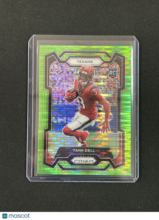 2023 Panini Prizm Football Tank Dell RC Neon Green Pulsar Prizm #341 Texans