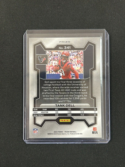 2023 Panini Prizm Football Tank Dell RC Neon Green Pulsar Prizm #341 Texans