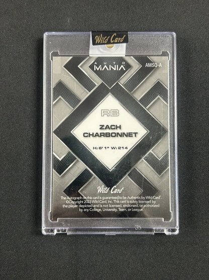 2023 Wild Card # AMSQ-A ZACH CHARBONET AUTO MANIA 1/1 AUTO ROOKIE SEAHAWKS