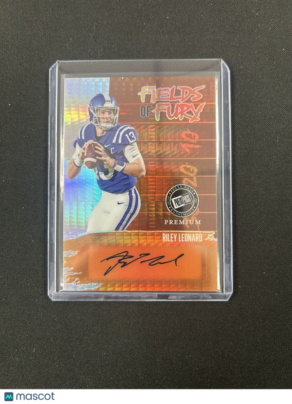 2024 Leaf Press Pass Premium Fields of Fury auto Riley Leonard /25