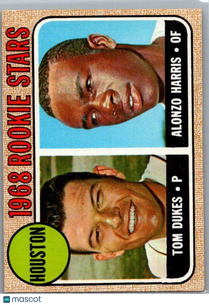 1968 Topps #128 Houston 1968 Rookie Stars (Tom Dukes / Alonzo Harris)