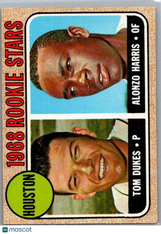 1968 Topps #128 Houston 1968 Rookie Stars (Tom Dukes / Alonzo Harris)